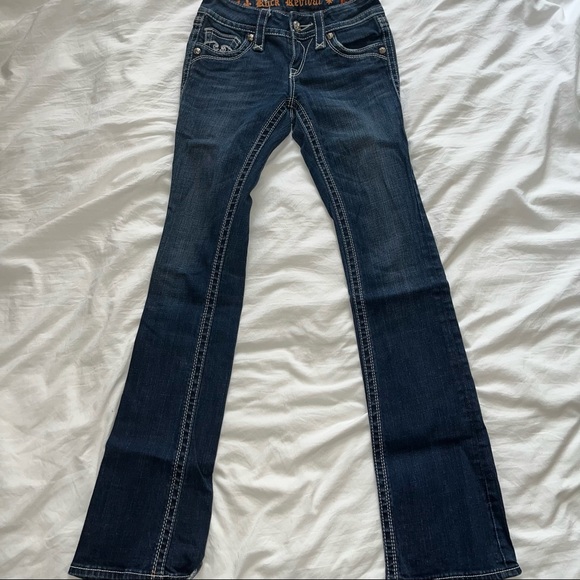 Rock revival bootcut jeans rhinestone butt - Picture 2 of 5